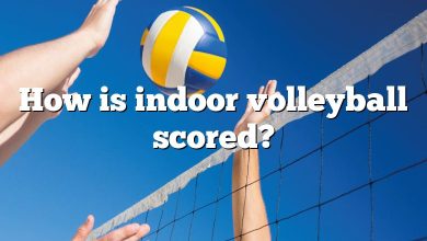 How is indoor volleyball scored?