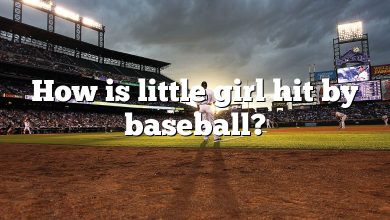 How is little girl hit by baseball?