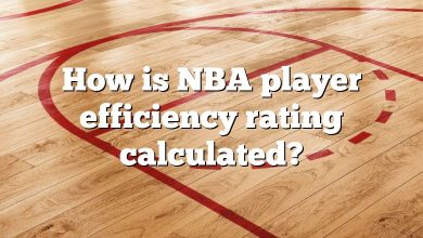 How is NBA player efficiency rating calculated?