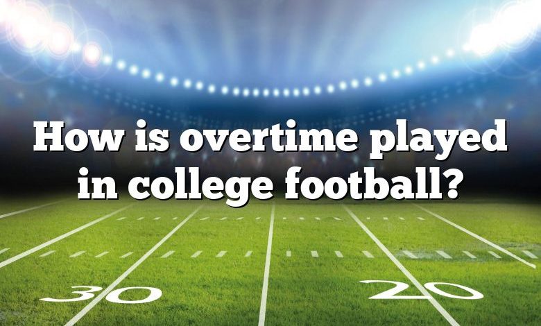 How is overtime played in college football?