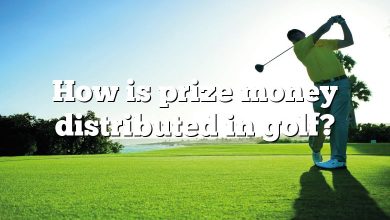 How is prize money distributed in golf?