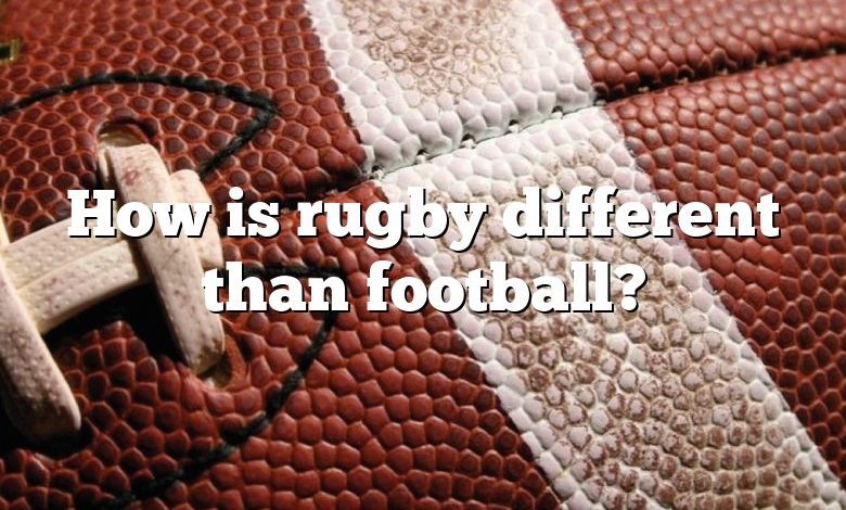 How is rugby different than football?