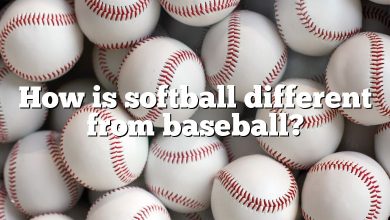 How is softball different from baseball?
