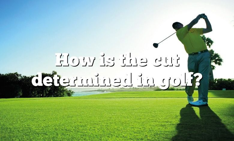 How is the cut determined in golf?