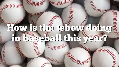 How is tim tebow doing in baseball this year?