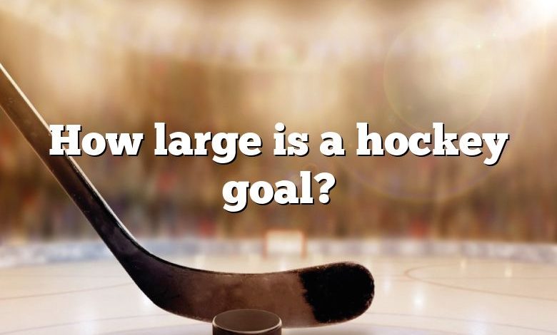 How large is a hockey goal?