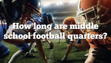 How long are middle school football quarters?