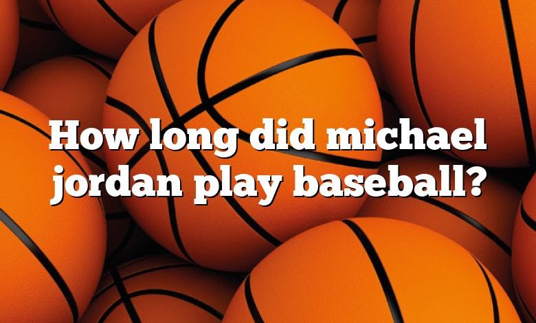 How long did michael jordan play baseball?