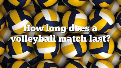How long does a volleyball match last?