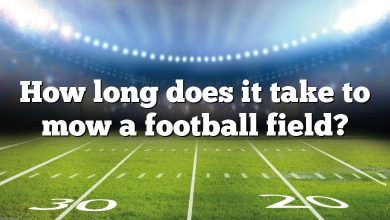 How long does it take to mow a football field?