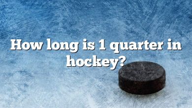 How long is 1 quarter in hockey?