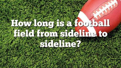 How long is a football field from sideline to sideline?