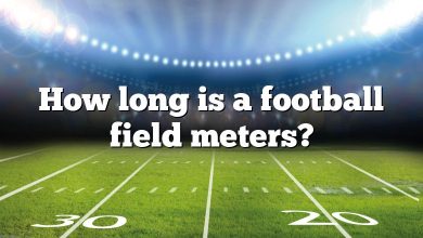 How long is a football field meters?