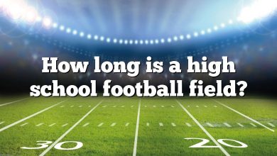 How long is a high school football field?