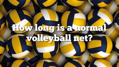 How long is a normal volleyball net?