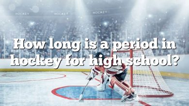 How long is a period in hockey for high school?