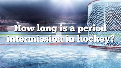 How long is a period intermission in hockey?