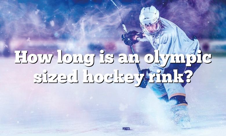 How long is an olympic sized hockey rink?