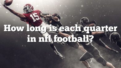 How long is each quarter in nfl football?