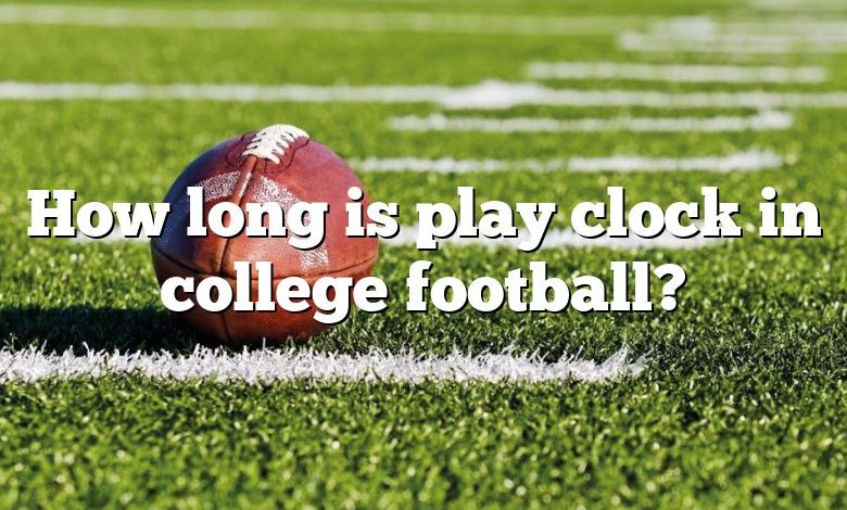 How long is play clock in college football?