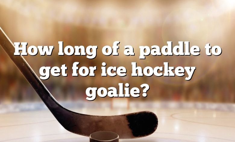 How long of a paddle to get for ice hockey goalie?