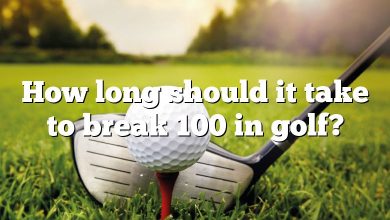 How long should it take to break 100 in golf?