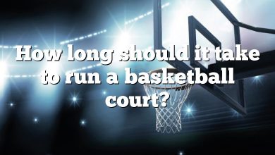 How long should it take to run a basketball court?