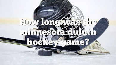 How long was the minnesota duluth hockey game?