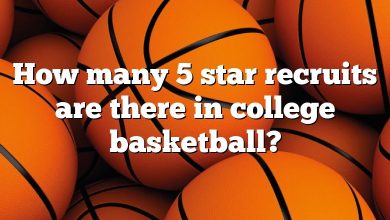 How many 5 star recruits are there in college basketball?
