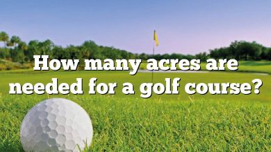 How many acres are needed for a golf course?