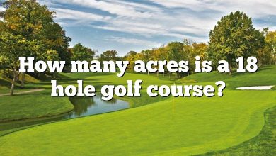 How many acres is a 18 hole golf course?