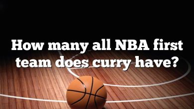 How many all NBA first team does curry have?