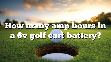 How many amp hours in a 6v golf cart battery?