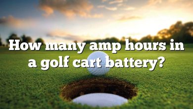 How many amp hours in a golf cart battery?