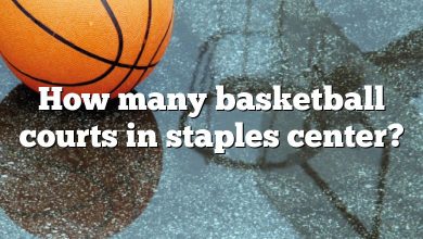 How many basketball courts in staples center?