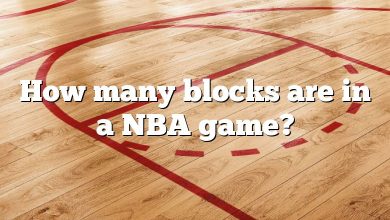 How many blocks are in a NBA game?