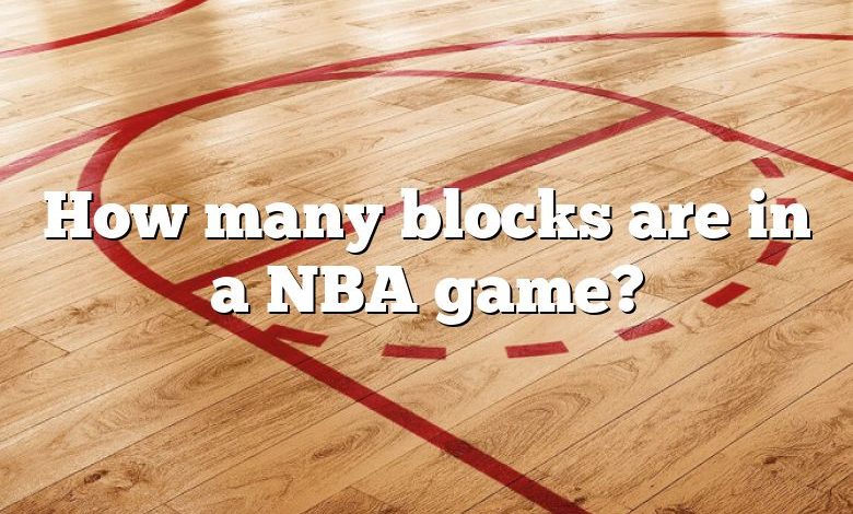 How many blocks are in a NBA game?