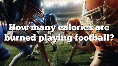 How many calories are burned playing football?