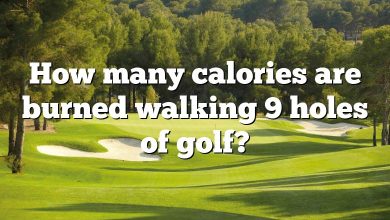 How many calories are burned walking 9 holes of golf?