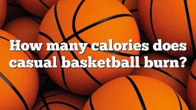 How many calories does casual basketball burn?