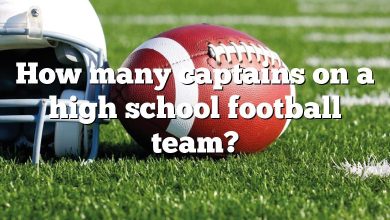 How many captains on a high school football team?