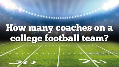 How many coaches on a college football team?