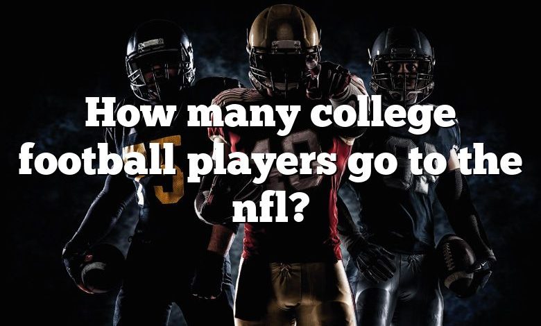 How many college football players go to the nfl?