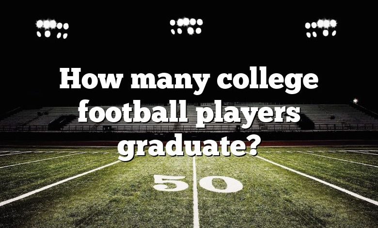 How many college football players graduate?