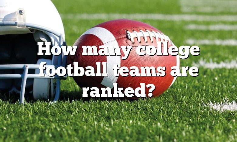 How many college football teams are ranked?