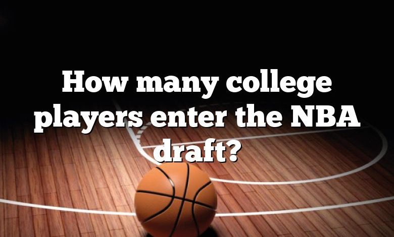 How many college players enter the NBA draft?