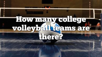 How many college volleyball teams are there?