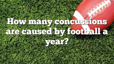 How many concussions are caused by football a year?