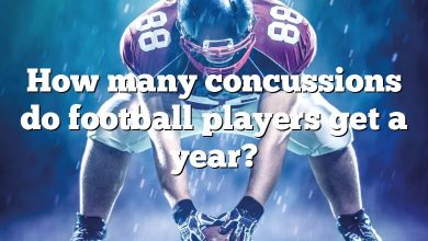How many concussions do football players get a year?