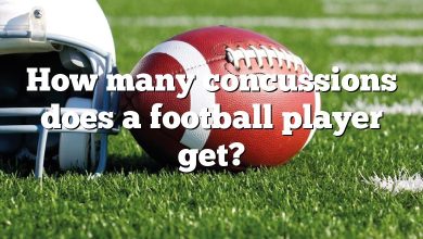 How many concussions does a football player get?